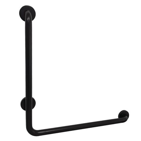 Kingston Brass Kingston Brass GBL1424CSR0 Traditional Made to Match 24 x 24 in. L-Shaped Grab Bar - Right Hand - Matte Black GBL1424CSR0